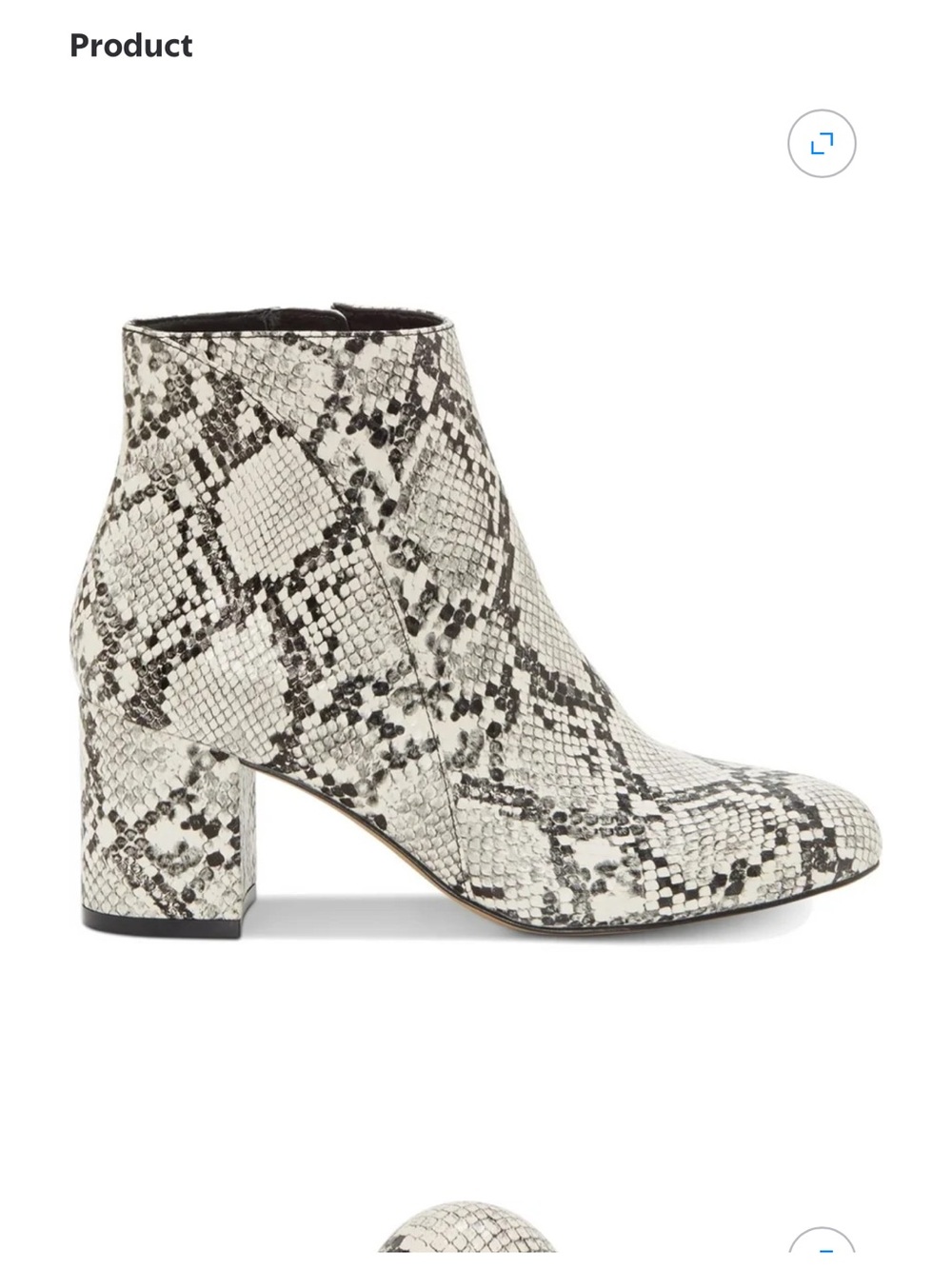INC Womens Floriann Faux Leather Snake Print Booties